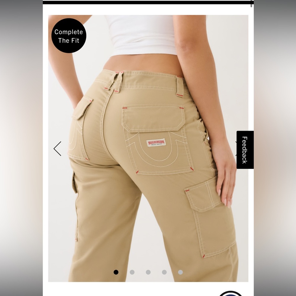NWT True Religion Military Single Needle Cargo Pants